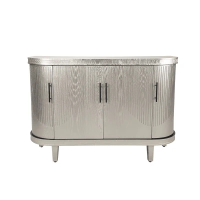 Modern Curved Sideboard, Champagne