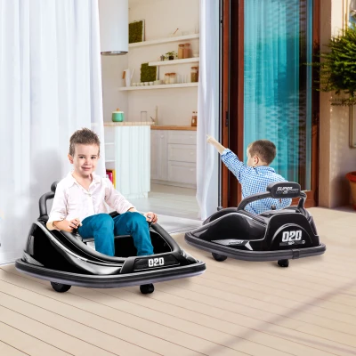 Aosom 12V Kids Bumper Car, Remote Control, 360° Rotation