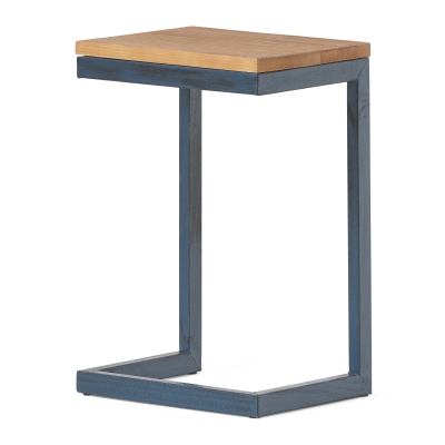 Small Size Firwood Antique Accent Table, Black