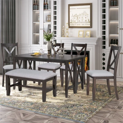 6-Piece Dining Room Set, Espresso