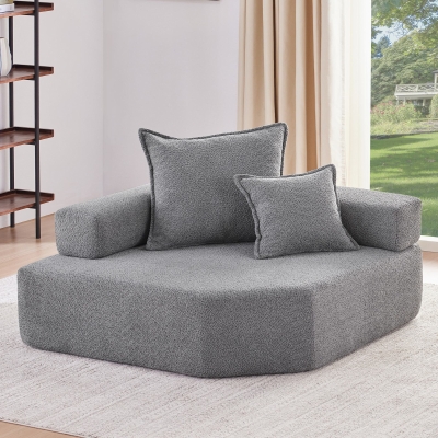 Corner Frame for Oversized Modular U Shaped Sectional Sofa, Gray