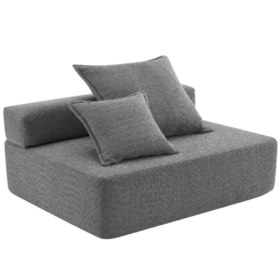 Loveseat Frame for Oversized Modular U Shaped Sectional Sofa, Gray