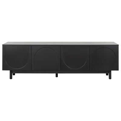 Graceful TV Stand with Arch Cabinets for TVs Up to 78", Black