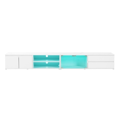 Modern APP Controlled LED TV Stand for TVs Up to 105", White