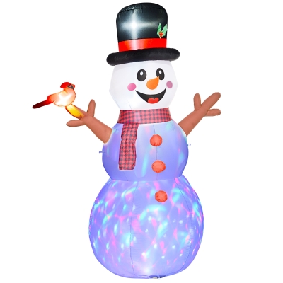 Inflatable Snowman 65" W x 39.4" D x 94.5" H White