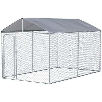 PawHut Heavy Duty Dog Kennel, 13' x 7.5' x 7.5', Waterproof Cover