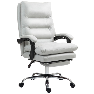 Massage Office Chair 25.5" W x 28.25" D x 46" H Light Gray