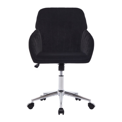 Adjustable Ergonomic Swivel Chair with Memory Foam Cushion and Lumbar Support, Black