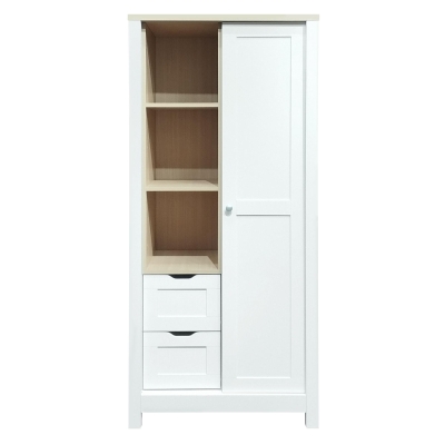 Bedroom Storage Wardrobe with Hanging Rods, White
