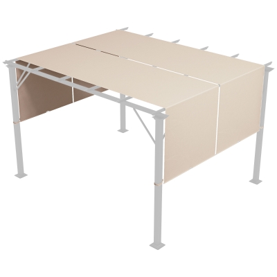 Outsunny 2 Pcs UV Protection Pergola Replacement Canopy, Pergola Shade Cover, Easy to Install, for 10' x 10' Pergola, Khaki