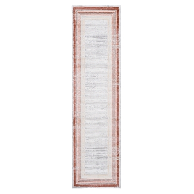 Naar 2x8 Stain-Resistant Area Rug with Cotton Backing, Brown