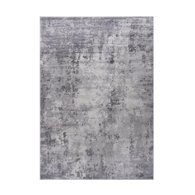 Naar 5x7 Stain-Resistant Rug with Non-Shedding Design and Cotton Backing, Grey