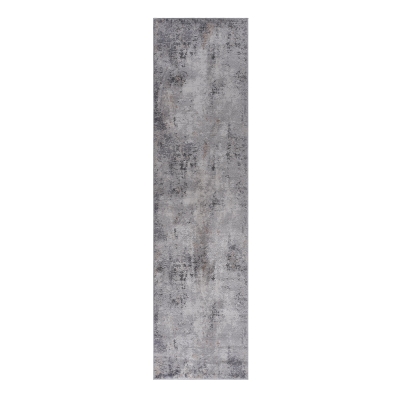 Naar 2x8 Abstract Stain-Resistant Area Rug with Non-Shedding Design, Ivory+Taupe