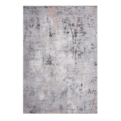 Naar 6x9 Abstract Stain-Resistant Area Rug with Cotton Backing, Grey