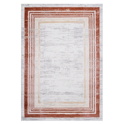 Naar 6x9 Stain-Resistant Area Rug with Cotton Backing, Brown