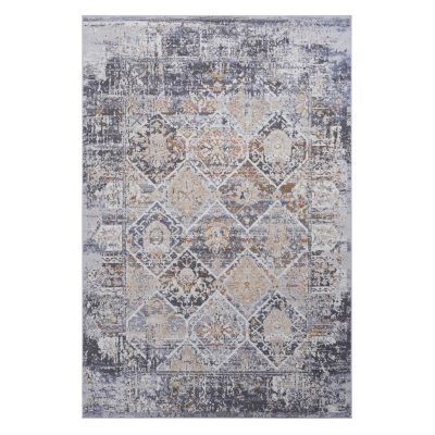 Naar 5x7 Stain-Resistant Area Rug with Non-Shedding Design and Cotton Backing, Multicolor