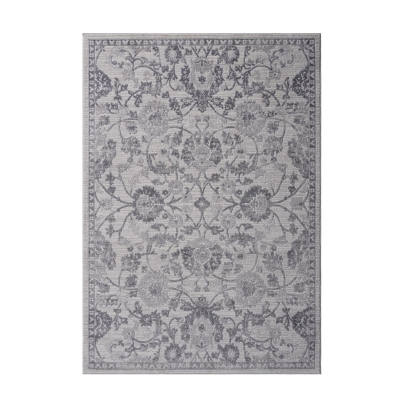 Naar 5x7 Stain-Resistant Area Rug with Cotton Backing, Grey