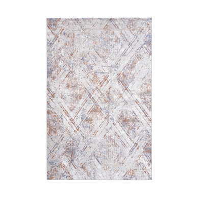 Naar 2x3 Geometric Stain-Resistant Area Rug with Non-Shedding Design and Cotton Backing, Beige