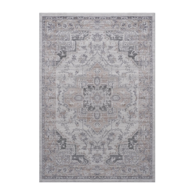 Naar 8x10 Stain-Resistant Area Rug with Cotton Backing, Ivory