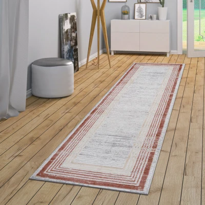 Naar 2x8 Stain-Resistant Area Rug with Cotton Backing, Brown