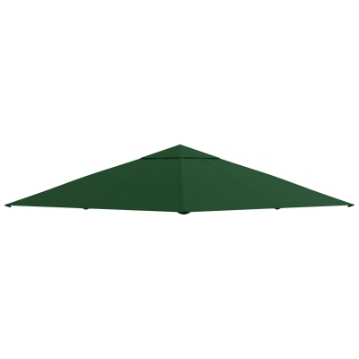 Outsunny 10' x 10' Square Gazebo Canopy Replacement UV Protected Top Cover Sun Shade Green