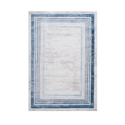 Naar 2x3 Stain-Resistant Area Rug with Cotton Backing, Blue