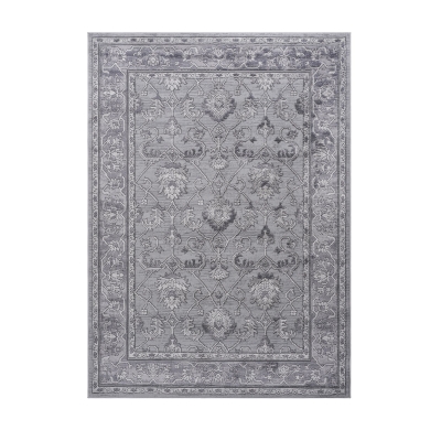 Naar 5x7 Stain-Resistant Area Rug with Non-Shedding Design and Cotton Backing, Grey