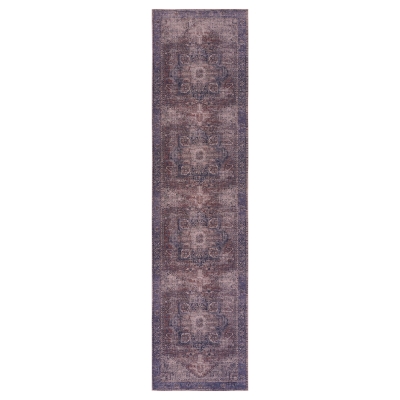2x10 Low-Pile Non-Slip Non-Shedding Washable Area Rug, Burgundy