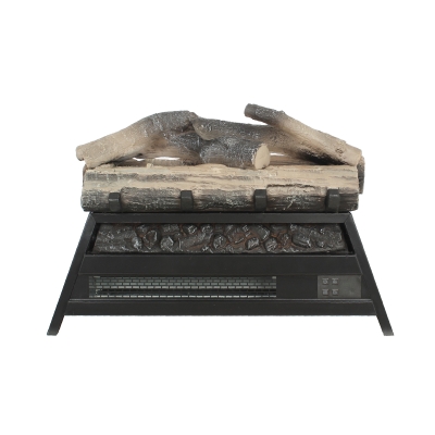 23" Remote Control 3D Electric Fireplace Insert with Infrared Heater, Antique Black