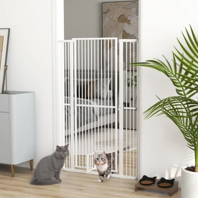 Pet Gate 40.9"L x 1.4"W x 59.1"H White
