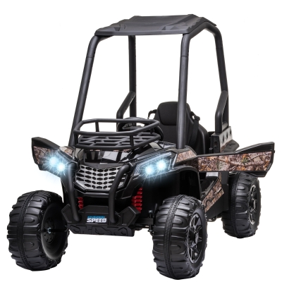 Aosom 12V Kids Electric UTV Ride-on Toy, Camo, Remote Control