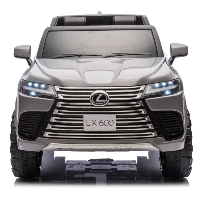 24V 2-Seater Licensed LEXUS LX600 Kids Ride-On Car with Parent Control, Gray
