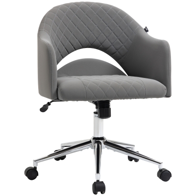 Vinsetto Mid Back Office Chair, Adjustable Height, Gray