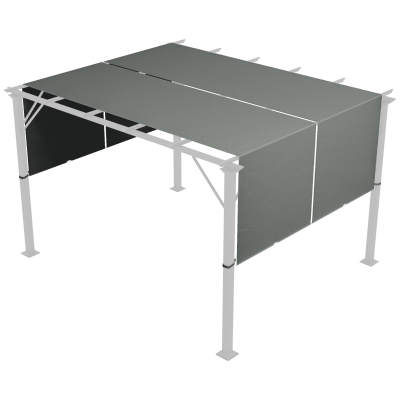 Outsunny 2 Pcs UV Protection Pergola Replacement Canopy, Pergola Shade Cover, Easy to Install, for 10' x 10' Pergola, Dark Grey