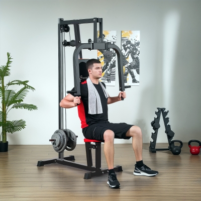 Soozier Chest Fly and Chest Press Machine for Back, Pectoral, Rear Deltoid and Shoulder Training, Black