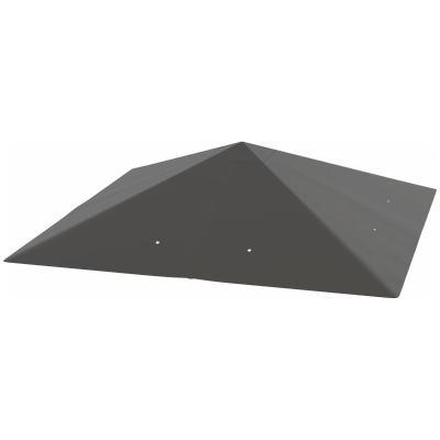 Outsunny 10' x 10' Gazebo Canopy Replacement Cover, Garden Gazebo Roof Replacement, UPF30+, TOP COVER ONLY, Grey