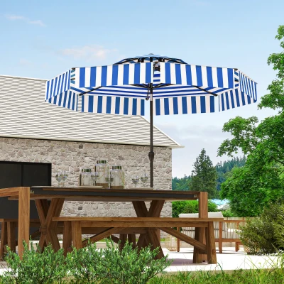 Patio Umbrella Φ8.6' x 8' H Navy Blue