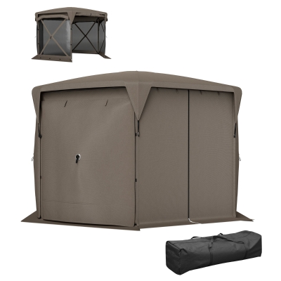 Pop Up Canopy 135.8" L x 135.8" W x 82.7" H Brown
