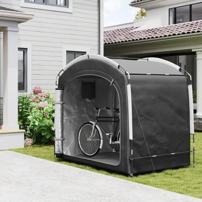 Bike Storage Tent 86.6" L x 59.1" W x 76.8" H Black