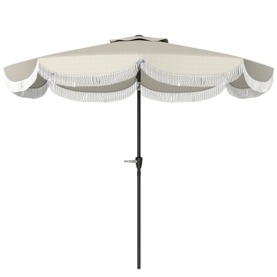 Patio Umbrella Φ8.8' x 7.8' H Light Gray