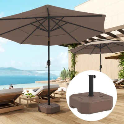 Umbrella Base 17.7" L x 17.7" W x 9.8" H Brown