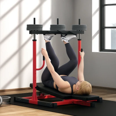 Leg Press Machine 50.4" L x 41.5" W x 53.7" -61.5" H Red