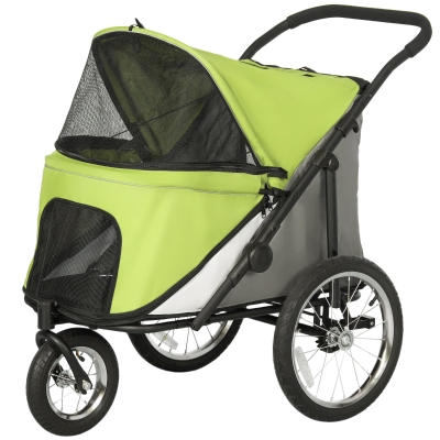 Pet Stroller 39.8" L x 25.2" W x 36.6" H Green