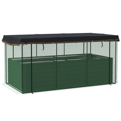 Garden Bed 90.5" W x 43.25" D x 43.25" H Green