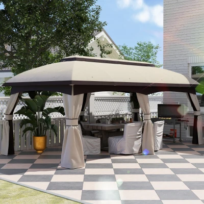 Gazebo 118.1" L x 236.25" W x 109.5" H Beige