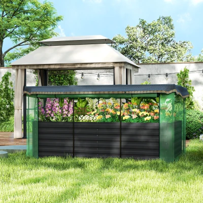 Garden Bed 90.5" W x 43.25" D x 43.25" H Dark Gray