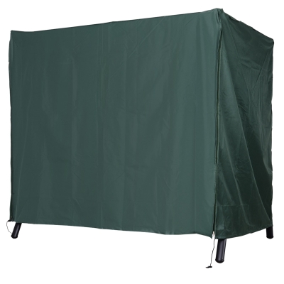 Outsunny Outdoor Swing Cover, Large 3-Seat Patio Swing Chair Hammock Cover UV Resistant Windproof All Weather Protection, Green