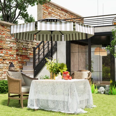Patio Umbrella Φ8.6' x 8' H Light Gray