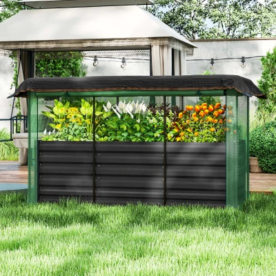 Garden Bed 72.8" L x 25.6" W x 43.25" H Dark Gray