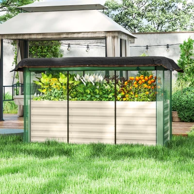 Garden Bed 72.8" L x 25.6" W x 43.25" H Beige